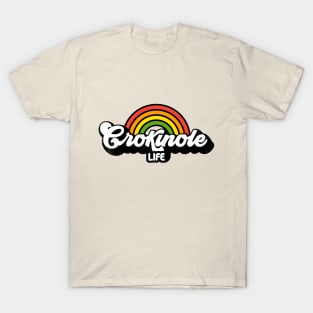 Groovy Rainbow Crokinole Life T-Shirt